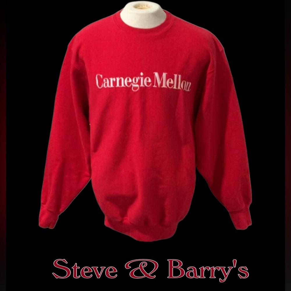 CARNEGIE MELLON University Red Pullover Sweatshirt Steve & Barry’s Unisex Size L